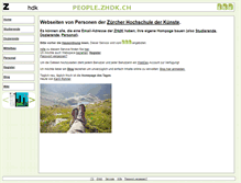 Tablet Screenshot of people.zhdk.ch
